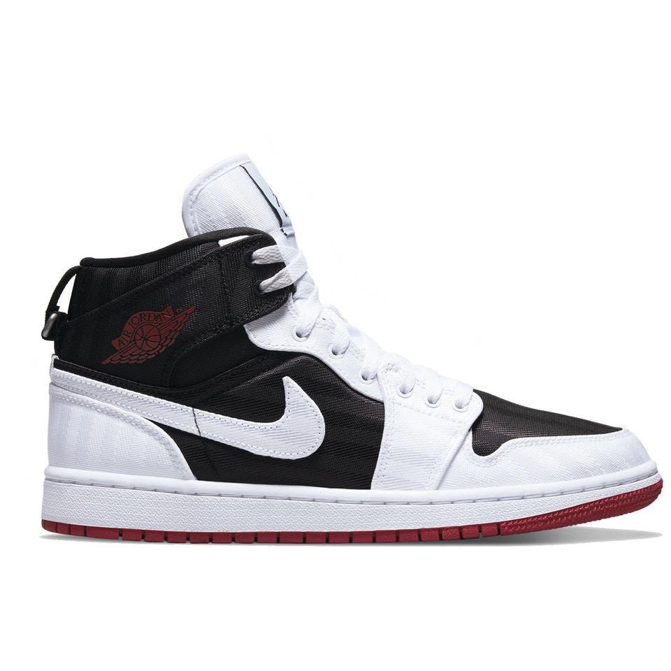 Nike Jordan 1 Mid SE Utility Canvas White Black Gym Red (W) | Waves Never Die | Nike | Sneakers