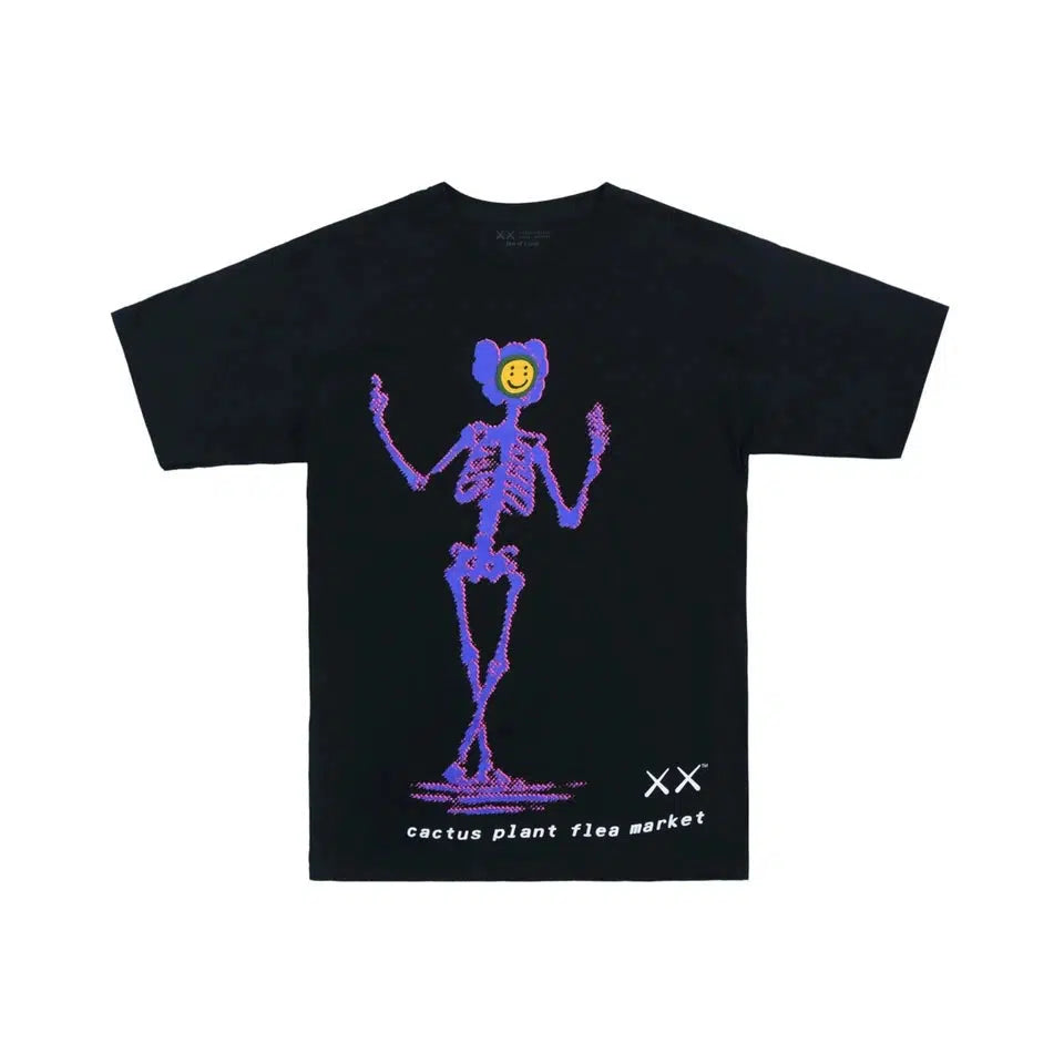 KAWS x Cactus Plant Flea Market T-shirt Black | Waves Never Die | CPFM | T-Shirt