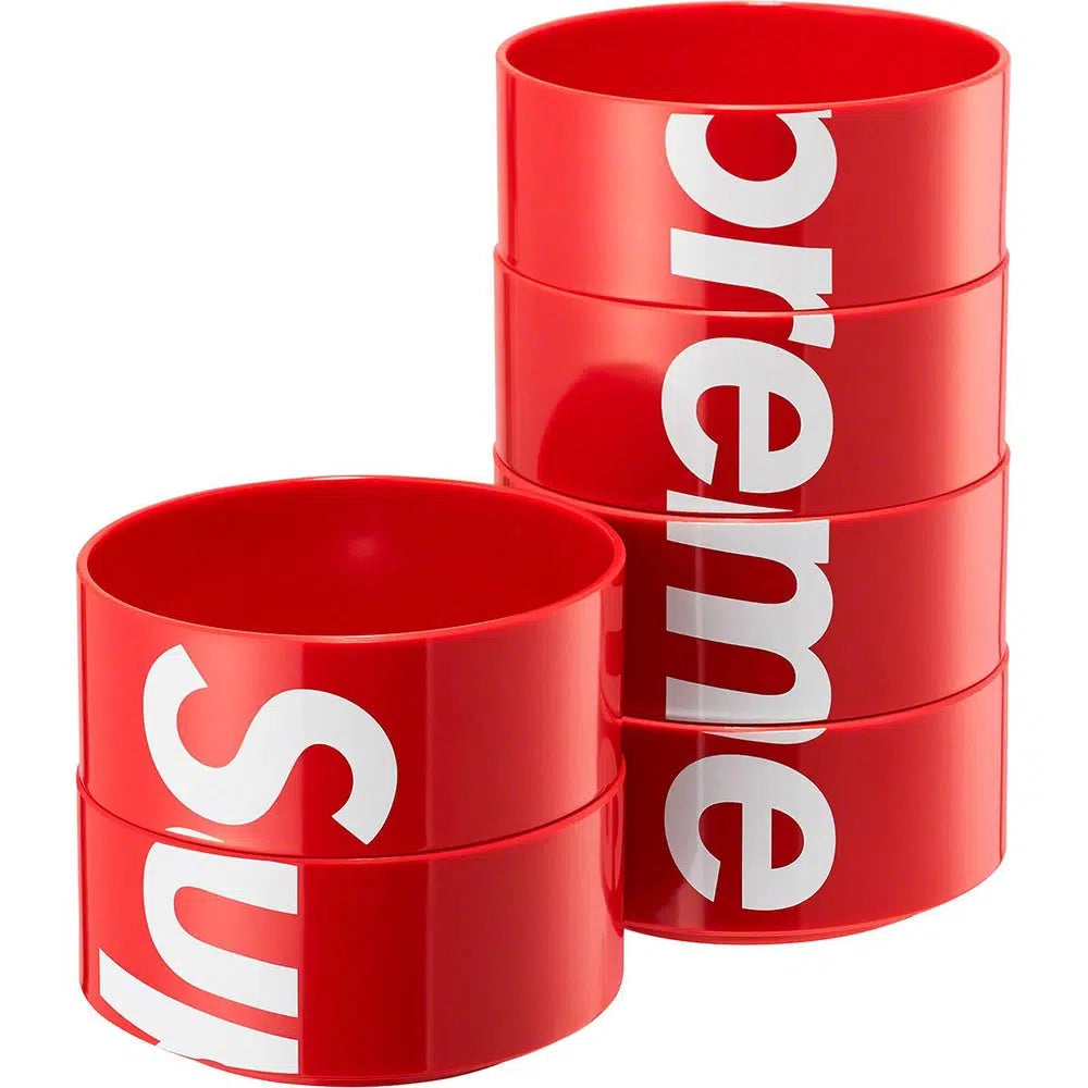 SUPREME®/HELLER BOWLS (SET OF 6) Red | Waves Never Die | Supreme | Accessories